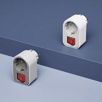 Adaptateurs de Prise Électrique Schuko Conformes aux Normes Européennes UE, Interrupteur Bipolaire 16A, Prises de Charge en Plastique avec Interrupteur, Certifiés GS CE, pour Maison et Bureau