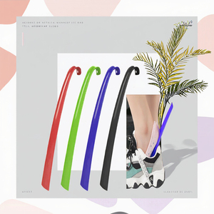 Klaxon de chaussure à long manche avec logo personnalisé plastique PP/ABS portable conception durable aide de chaussure personnalisé pour hommes et femmes OEM - Product Image 3