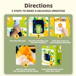 Distributeur automatique de boissons chaudes et de smoothies aux fruits frais pour centre de fitness avec fonction SDK de paiement par carte de crédit - Product Image 4