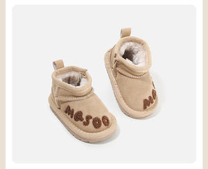 Bottes <span class=keywords><strong>de</strong></span> neige décontractées d'hiver pour enfants avec tige en daim, fermeture éclair, doublure en fausse fourrure longue – Chaussures chaudes pour bébés garçons et filles - Product Image 5