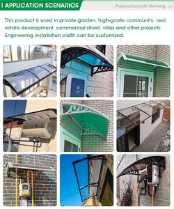 Cubierta de policarbonato para exteriores, bricolaje, dosel para puerta delantera, para Patio, Sun <span class=keywords><strong>Shetter</strong></span>, protección contra lluvia y nieve, lámina hueca de bronce, toldo para ventana - Product Image 6