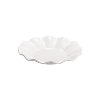 Assiette ronde NSF avec bord ondulé Assiettes en mélamine 7 8 9 10 12 14 15 pouces Assiettes ondulées blanches