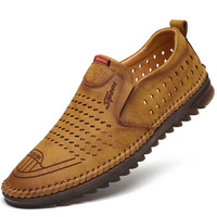 Chaussures décontractées pour hommes en cuir PU à semelle souple, baskets noires, mocassins, prix bas, vente en gros