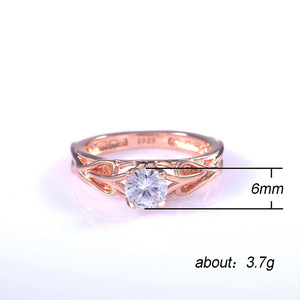 Anello con Fiore in Tono Rosa per Donne, Gioiello Elegante e Scintillante, Vendita all'Ingrosso - Product Image 4