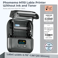 Imprimante d'étiquettes Phomemo M110, imprimante d'étiquettes à code-barres, imprimante thermique sans encre pour petites entreprises/adresses/bureaux