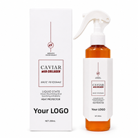 Spray Protecteur Thermique Parfumé pour Cheveux avec Logo Personnalisé 200ml Soin au Collagène et Caviar Fourniture de Salon Marque Privée pour Propriétaires de Marques
