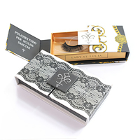 Boîtes de faux cils en carton de luxe imprimées sur mesure Boîtes pliantes magnétiques recyclables avec couvercle mat transparent transparent