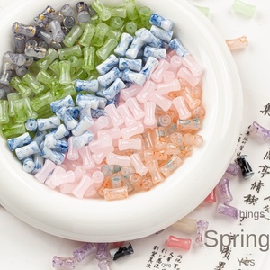 Splash Ink bambú con cuentas DIY hecho a mano collar y pulsera nuevo estilo chino Halo teñido vidrio suelto cuentas de cristal Material - Product Image 1