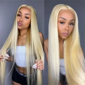 Remy Brazilian 613 Blonde Colored Straight Human Hair Bundles For Black Women