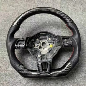 <span class=keywords><strong>Volante</strong></span> <span class=keywords><strong>Deportivo</strong></span> para <span class=keywords><strong>VW</strong></span> Golf 8 - Cuero de Alta Calidad, Fibra de Carbono, Color/Costuras Personalizables - Product Image 6
