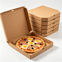 Boîte à pizza octogonale en kraft robuste, design gratuit, anti-écrasement, en carton ondulé recyclable, pour les pizzerias