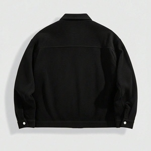 Blouson Bomber Streetwear en Velours Côtelé pour Homme avec Fermeture Éclair à 3 Points, Col Rembourré, Doublure et Épaules Tombantes à Rayures Larges - Product Image 2