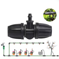 Raccord de réduction pour irrigation paysagère 8/12, raccord en T de réduction à verrouillage pour micro-pulvérisation de vergers et cours, joint de réduction pour tuyau d'eau
