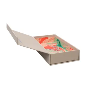 Магнитный складной картонный браслет Ювелирная коробка Ожерелье Бумажная подарочная упаковка на заказ