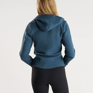 <span class=keywords><strong>Sweat</strong></span> à capuche de sport pour <span class=keywords><strong>femme</strong></span> OEM personnalisé, coupe oversize, épaules tombantes, poignets côtelés, manches longues, respirant, épais, pour la gym et le fitness - Product Image 2