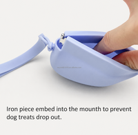 Sac à friandises pour animaux de compagnie en silicone VaryWell, étanche, pour friandises pour chats et poulets, pour l'entraînement en extérieur, pochette de récompense, accessoires pour chiens