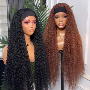 Pelucas de Cabello Humano con Diadema Recta YaKi al por Mayor para Mujer Negra, Peluca con Diadema sin Pegamento Resistente al Calor para Mujer - Product Image 1