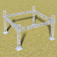Structure de scène LED portable Muen en alliage d'aluminium et contreplaqué de 50 m² pour événements, mariages, festivals de musique 11x6x6M