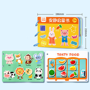 2 + ans Toddler Montessori Busy Book Animal Traffic Number Vegetable Learning Best Educational Quiet Book - Product Image 4