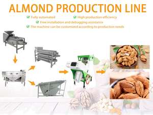 Industrielle Qualität 600-800 kg/std 380V 1.1KW Power Mandel mutter Triple Deck Vibrations sieb Sortierung Sortieren Screening Schälmaschine - Product Image 2