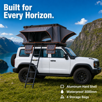 Tente de toit Zentopia Pop-up à coque rigide pour 2 personnes, ouverture automatique par vérin à gaz, imperméable, pour le camping hors route 4x4