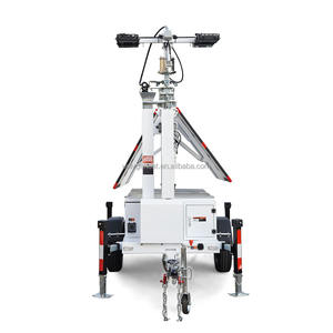 Remolques de torre de iluminación portátiles respetuosos con el medio ambiente Torres de luz LED solares en <span class=keywords><strong>alquiler</strong></span> - Product Image 3