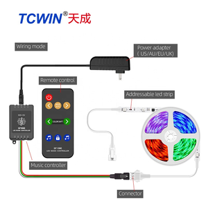 2025 Xu hướng thiết bị điện tử tcwin 5050 <span class=keywords><strong>RGB</strong></span> thông minh dải Đèn Kit với bên ngoài IC <span class=keywords><strong>LED</strong></span> và âm nhạc điều khiển từ xa - Product Image 5