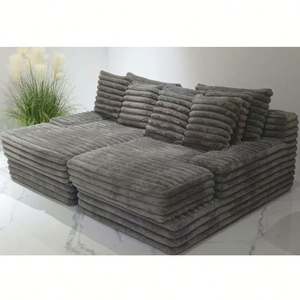 Ensemble de canapé-lit modulaire en tissu moderne de luxe, haute densité, extensible et capitonné, meubles de maison emballés sous vide - Product Image 1