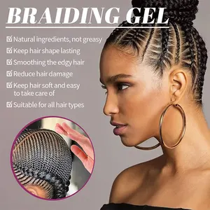 16.9 Oz Extreme Hold Own Label Locs Gel Private Label Non Flaking Long Lasting Hair Braiding Gel Extra Hold