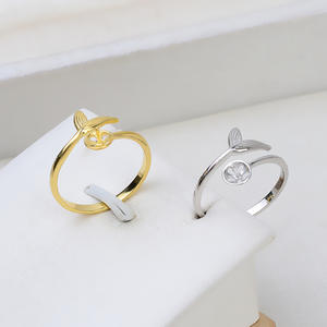 Anillo de Plata S925 con Diseño de Sirena Abierta, Cola de Pez, Perla 6-9, Accesorios para DIY, Base Vacía, 12 Componentes para Joyería - Product Image 1