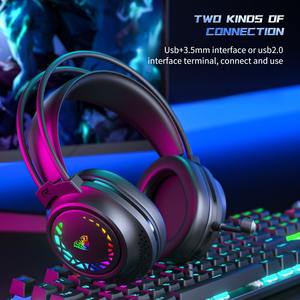 Auriculares Aula S611 con Sonido Envolvente, Auriculares Ligeros con Cable, Auriculares para Juegos RGB con Micrófono para <span class=keywords><strong>PC</strong></span>/PLAYSTATION/SWITCH - Product Image 3