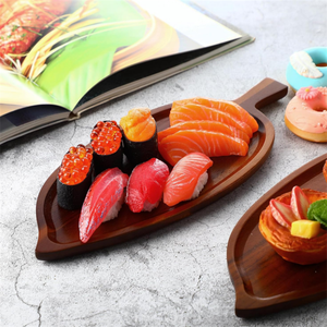 Khay đựng trái cây, phô mai, đồ ăn nhẹ bằng gỗ hình lá, làm từ gỗ keo - Product Image 4