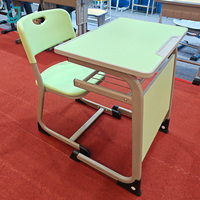 Ensemble chaise et pupitre d'écolier JC, structure métallique durable, mobilier de classe pour centre de formation et études à domicile