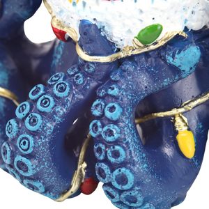 Adorno navideño de pulpo de resina azul con estilo de amor Patrón de animal lindo - Product Image 5