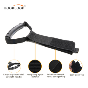 도매 휴대용 조정 가능한 소프트 여행 가방 나일론 후크 및 루프 스트랩 재사용 가능한 보관 스트랩 플라스틱 캐리 핸들 상자 - Product Image 3