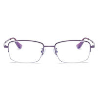 Lunettes de lecture pour femmes à demi-cerclées de style rétro, monture en métal, verres anti-lumière bleue, lunettes de lecture optiques