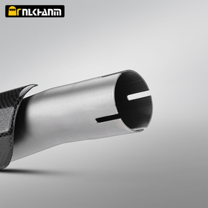 NlkHanm Yama T700 Échappement de <span class=keywords><strong>moto</strong></span> modifié, tuyau d'échappement en acier inoxydable, couvercle AK, silencieux, connexion gris/noir, compatible Tenere700 - Product Image 6