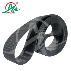 Customized Black P Type PU Timing Belt For High-end Treadmill