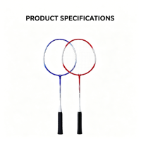 Raqueta de Bádminton de Alta Potencia 3U de Fibra de Carbono Compuesta Superior con Junta en T Integrada, Baja Resistencia al Aire y Empuñadura Profesional de PU