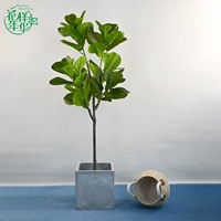 Charmant arbre artificiel Ficus de 140 cm, plante bonsaï pour balcon, terrasse, véranda, améliorant l'ambiance verte relaxante