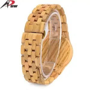 Thanh lịch màu đen sandal kết hợp màu đỏ Sandal gỗ đồng hồ cho nam giới Nhật Bản phong trào chronograph người đàn ông thời gian mảnh