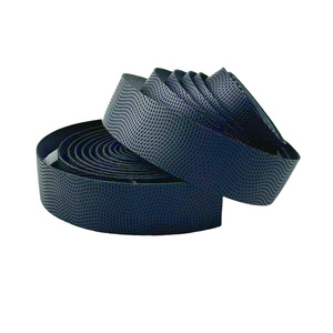 Cinta para manillar de bicicleta Qt de 25,4 mm, color negro, Pueva, para bicicleta de carretera, con tiras adhesivas y tapas de extremo - Product Image 2