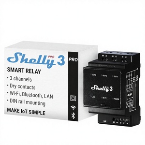 Relais intelligent Shelly Pro 3 |   Din |   Automatisation de la maison à 3 canaux Wi-Fi, compatible Alexa/Google Home, application iOS/Android, éclairage motorisé - Product Image 1