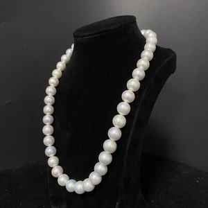 Vente en gros <span class=keywords><strong>de</strong></span> <span class=keywords><strong>collier</strong></span> <span class=keywords><strong>de</strong></span> perles d'eau douce Edison blanches rondes <span class=keywords><strong>de</strong></span> qualité 10-11mm 2A pour bijoux à bricoler soi-même avec fermoir en argent sterling 925 - Product Image 2