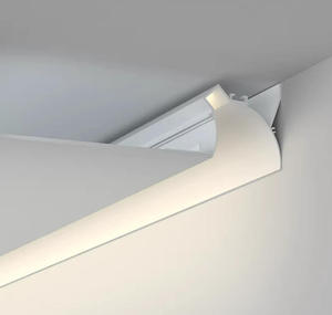 Nuovo Design Profilo in Lega di Alluminio <span class=keywords><strong>6063</strong></span> T5 con LED Integrato per Battiscopa, Colore Bianco, per Decorazioni Soggiorno, Tagliabile - Product Image 4