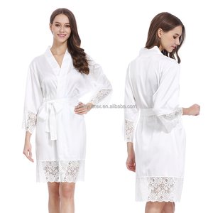 <span class=keywords><strong>Vestaglia</strong></span> Estiva Primaverile <span class=keywords><strong>da</strong></span> <span class=keywords><strong>Donna</strong></span> in Raso e Pizzo, Liscia e Personalizzata, per Addio al Nubilato, Matrimonio Notturno, Kimono, <span class=keywords><strong>Vestaglia</strong></span> di Lusso - Product Image 2