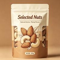 Sacs d'emballage en plastique pour noix, personnalisés, de haute qualité, en petites séries, résistants à l'humidité, avec fermetures éclair, type stand-up