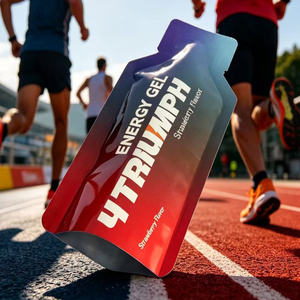 Bolsa de Alimentos con Forma Personalizada, Bolsa de Aluminio Mylar, Bolsas con Sellado de Tres Lados para Empaque de Gel Energético Deportivo con Muesca de Apertura - Product Image 3