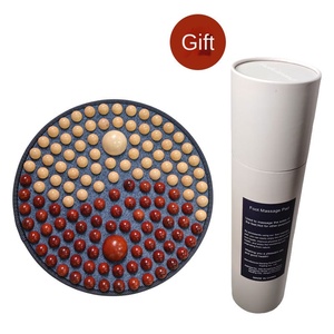 Alas pijat kaki kayu solid alami gaya Tai Chi (kayu pir merah+kayu teratai) papan tekanan jari bergerak lambat alas terapi kaki - Product Image 6