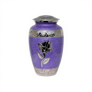 Urnes funéraires en aluminium personnalisées couleur Meena Rose gravées pour cendres humaines, métal de haute qualité, 10 pouces, style américain 220 - Product Image 1